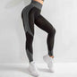 Black seamless hollow yoga pants for women by Mead's Supply & Equipment Outfitters, moisture-wicking breathable athletic leggings