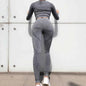 Women's quick-dry yoga pants training set by Mead's Supply & Equipment Outfitters in dark grey, breathable activewear for workout and fitness.
