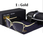 Gold polarized women's sunglasses by Mead's Supply & Equipment Outfitters, stylish eyewear for women with UV protection