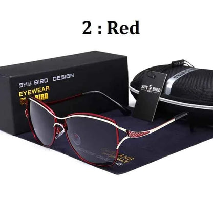 Gold polarized women's sunglasses from Mead's Supply & Equipment Outfitters, stylish eyewear for women.