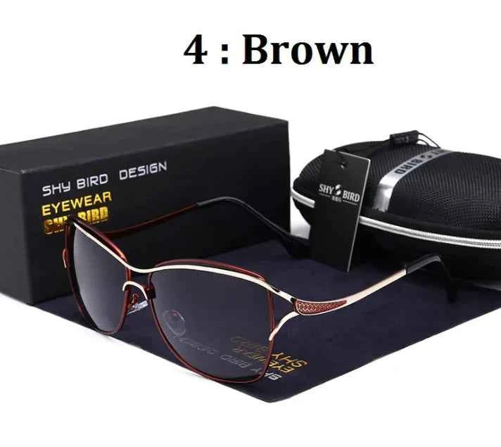 Gold polarized women's sunglasses by Mead's Supply & Equipment Outfitters, stylish and protective eyewear for women.