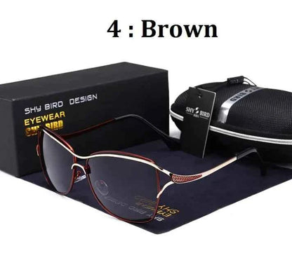 Gold polarized women's sunglasses by Mead's Supply & Equipment Outfitters, stylish and protective eyewear for women.
