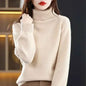 Women's green Merino Wool high neck sweater top by Mead's Supply & Equipment Outfitters, soft and warm wool sweater for women.