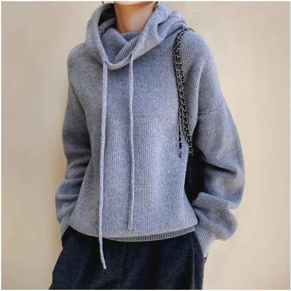 Women's Merino Wool High Neck Sweater Top by Mead's Supply & Equipment Outfitters, featuring a cozy high neckline and soft wool texture.