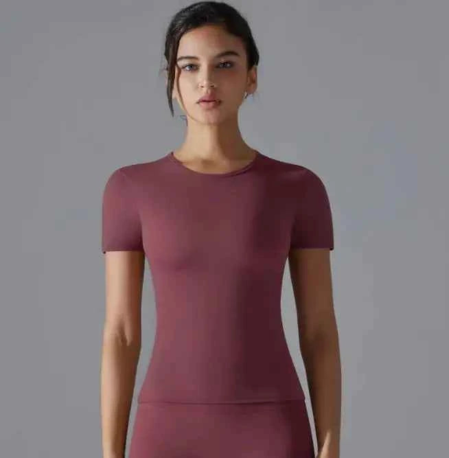 Light pink women's solid color sport T-shirt by Mead's Supply & Equipment Outfitters, casual athletic women's clothing.
