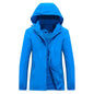 Women's windproof sports jacket by Mead's Supply & Equipment Outfitters in moon blue, lightweight autumn outdoor windbreaker.
