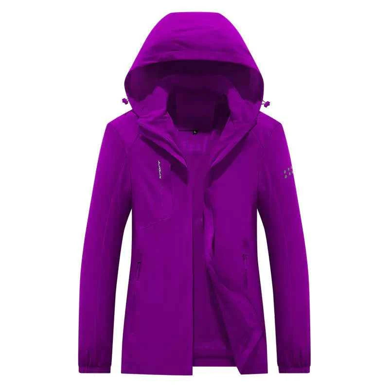 Moon blue women's windproof sports jacket by Mead's Supply & Equipment Outfitters, lightweight outdoor windbreaker for autumn activities.