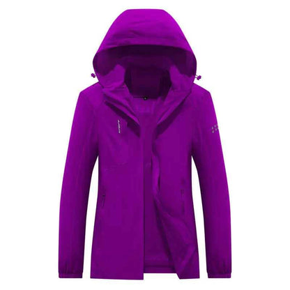 Women's windproof sports jacket by Mead's Supply & Equipment Outfitters, lightweight moon blue outdoor windbreaker for autumn.