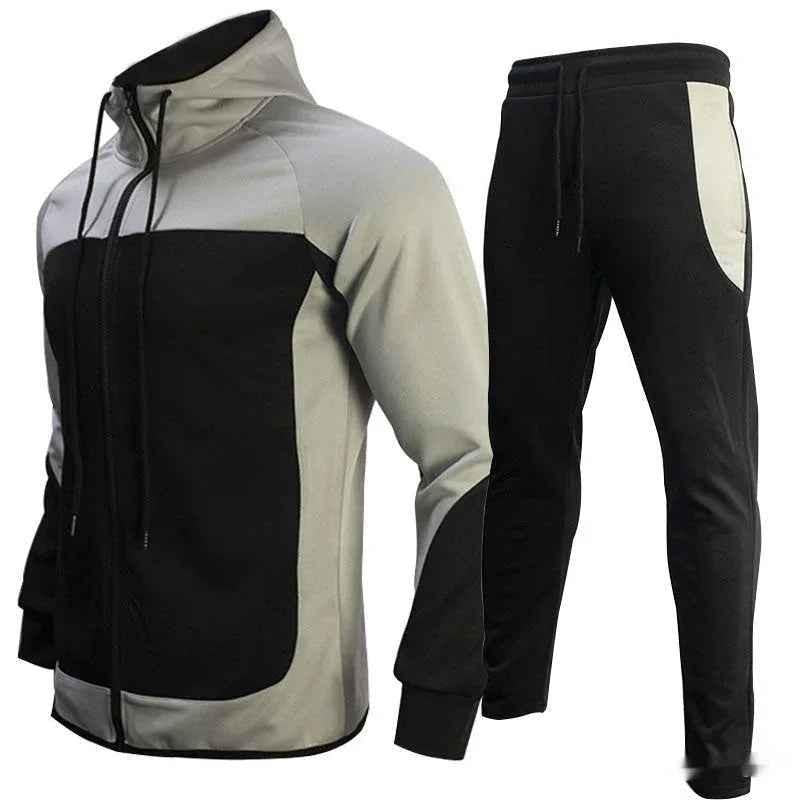 Contrast Sweatshirt Set for Men