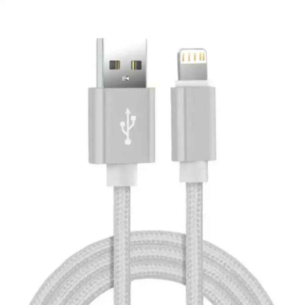 Metal Braided USB Cable for iPhone & iPad – 1m/2m/3m Habicare