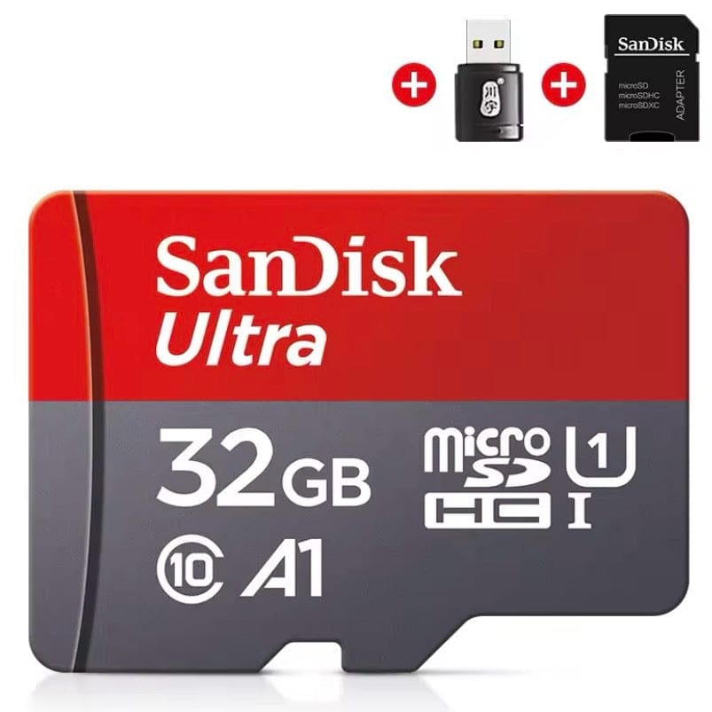 Micro SD Memory Card (32GB) & Adapter - SanDisk 9eight5
