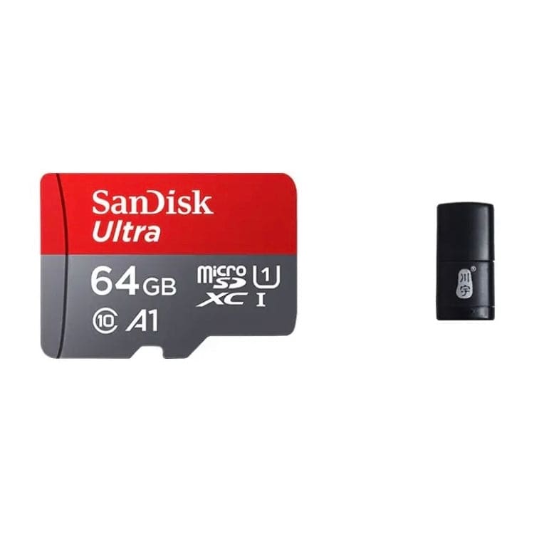 Micro SD Memory Card (64GB) & Adapter - SanDisk 9eight5