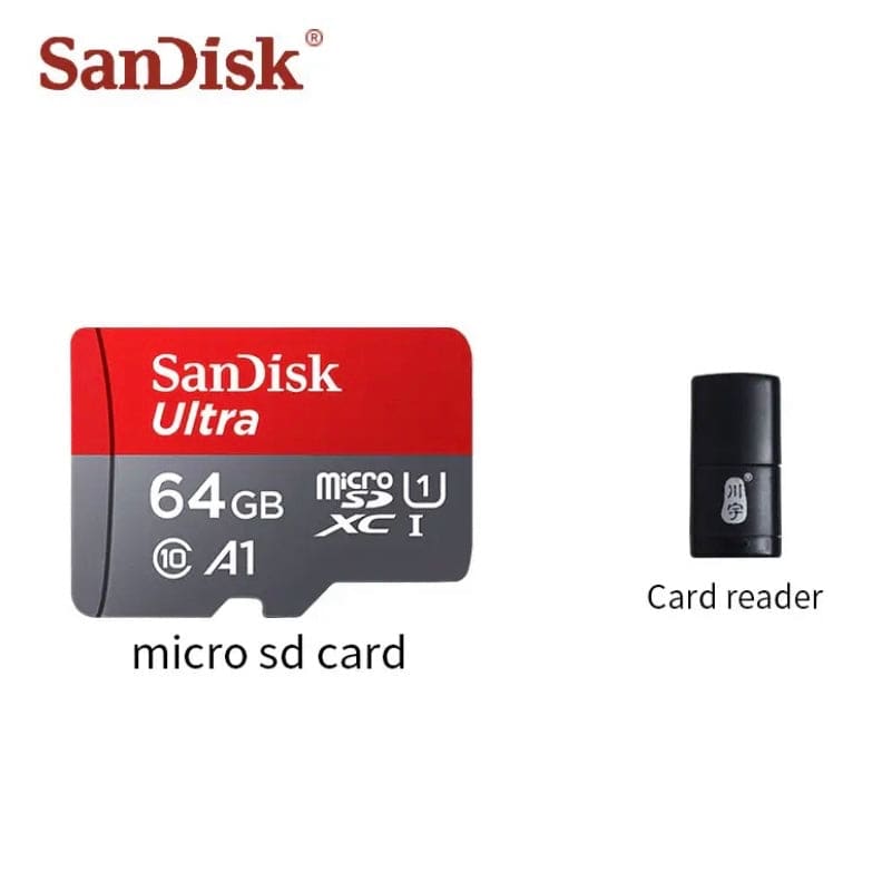 Micro SD Memory Card (64GB) & Adapter - SanDisk 9eight5