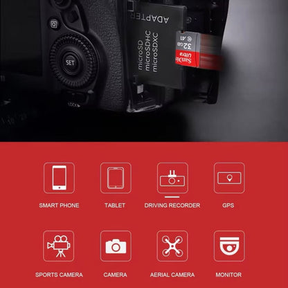 Micro SD Memory Card (64GB) & Adapter - SanDisk 9eight5