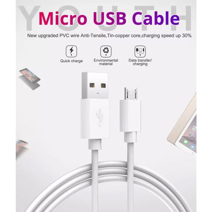 Micro USB Cable - 25cm (White) 9eight5