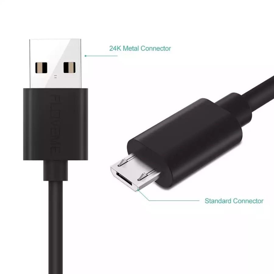 Micro USB Cable - 25cm (Black) 9eight5