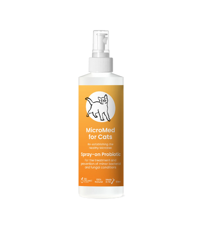 MicroMed for Cats Acute Care in a 250ml bottle, used for immediate veterinary care for cats, with the MicroMed brand label visible.