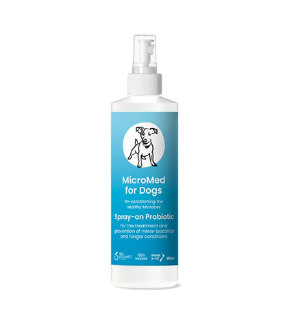 MicroMed for Dogs Acute Care in a 250ml bottle, designed for immediate veterinary care and treatment for dogs.