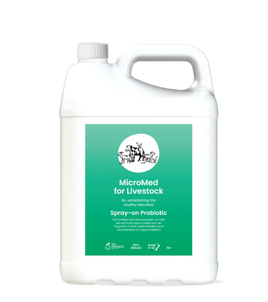 MicroMed Livestock Care Immediate Care bottle for acute animal health management, 500ml container for livestock treatment