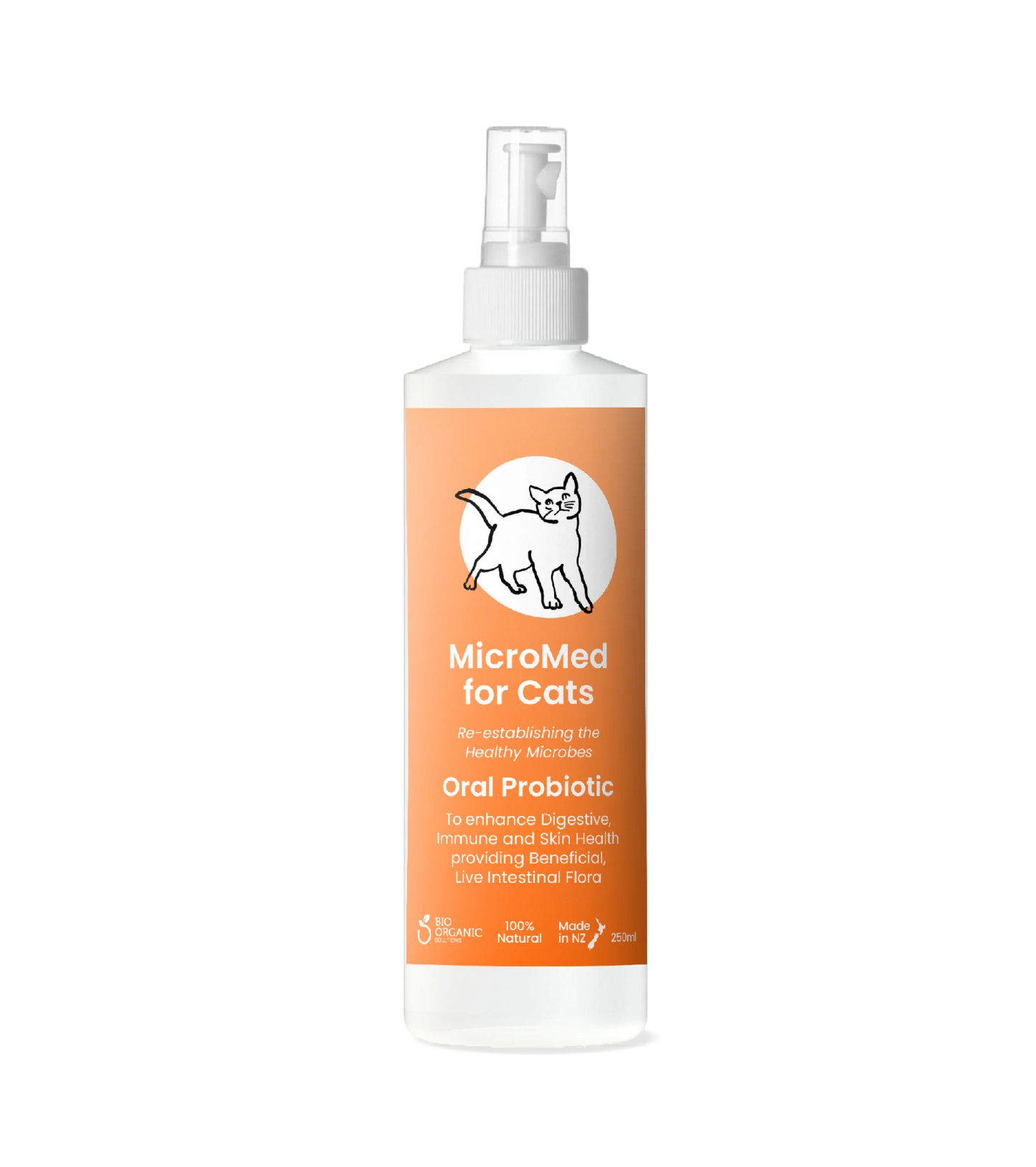 MicroMed for Cats Everyday Care ongoing health supplement in a 500ml bottle, designed for feline wellness and daily support.