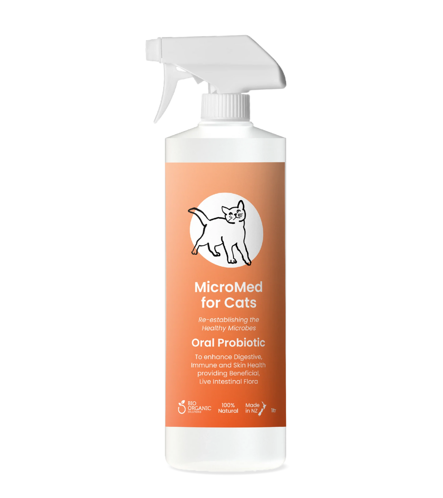 MicroMed for Cats Everyday Care bottle, 500ml, for ongoing feline health and wellness.