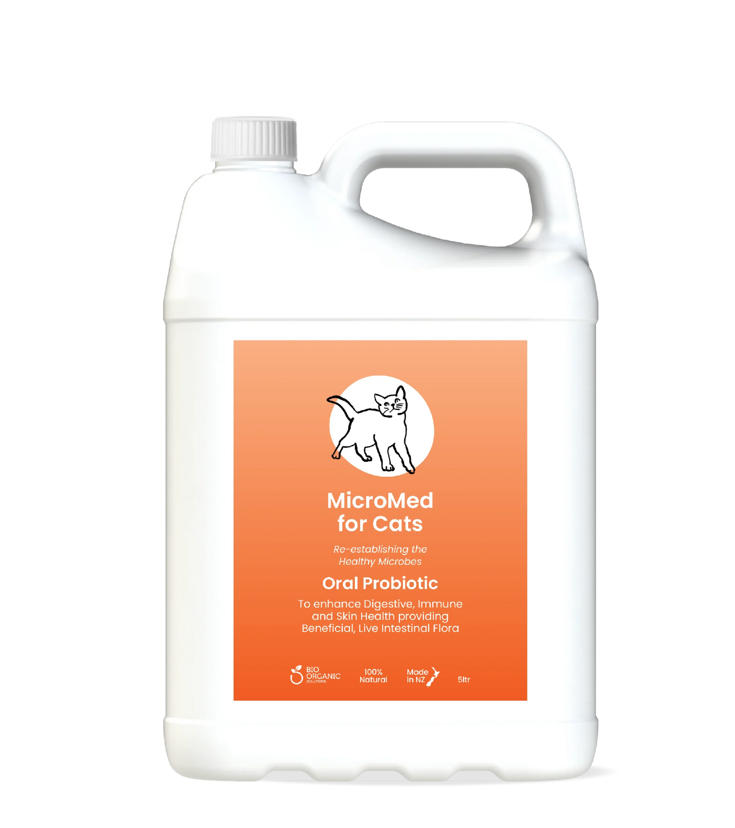 MicroMed for Cats Everyday Care bottle, 500ml, ongoing health supplement for feline wellness.