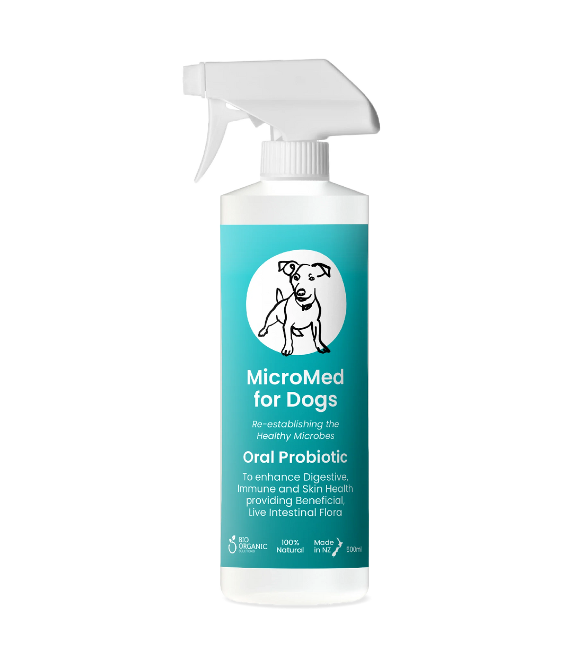 MicroMed for Dogs Care Ongoing Health and Wellness Solution in a 500ml bottle, designed for daily pet care and support