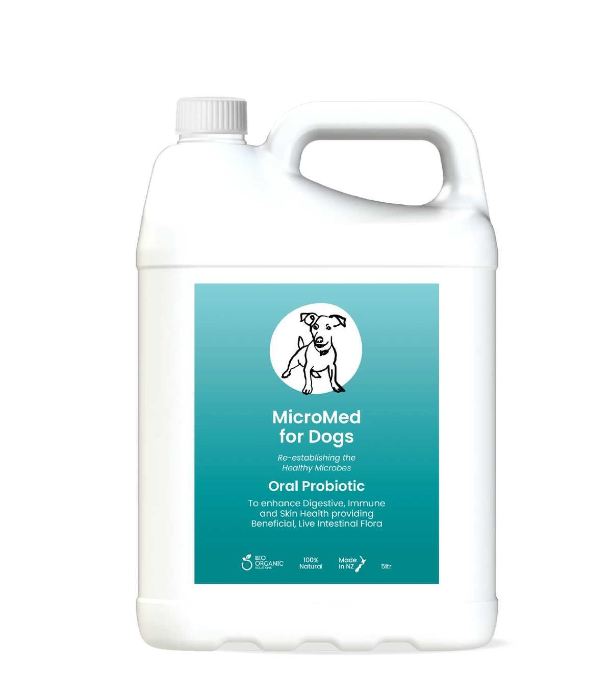 MicroMed for Dogs Care ongoing health and wellness solution in a 500ml bottle, designed for everyday pet health support