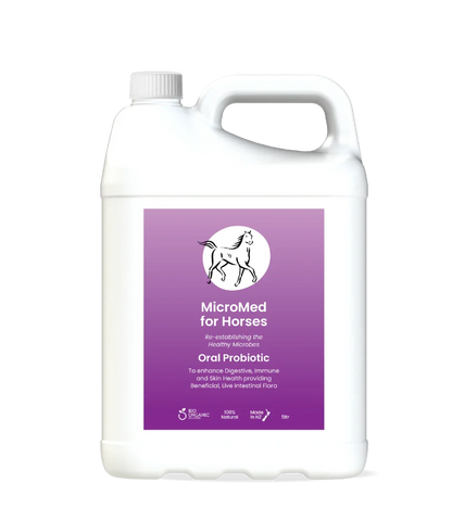 MicroMed for Horses Care 500ml bottle showing the ongoing care solution for maintaining optimal equine health.