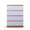 Monaco' Set of 4 drawers white + oak