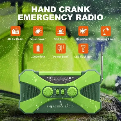 Multifunctional 10000mAh Solar Crank Radio (2 colours available) Habicare