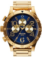 Nixon 48-20 Chrono Blue Dial Gold PVD Men's Watch A486-1922 Kiwi Watches