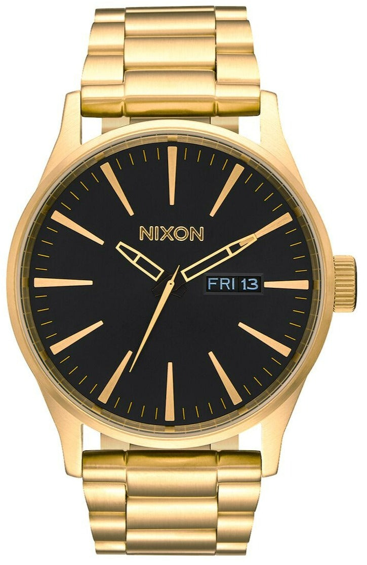 Nixon Sentry Black Dial Gold-tone Men's Watch A356-510 Kiwi Watches