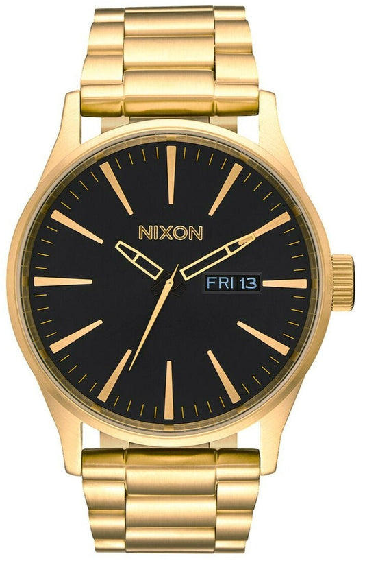 Nixon Sentry Black Dial Gold-tone Men's Watch A356-510 Kiwi Watches