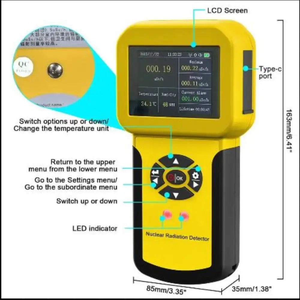 Nuclear Radiation Detector Geiger Habicare