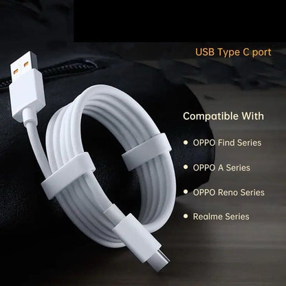 Charger Cable for Oppo Phone - 2m (White) 9eight5