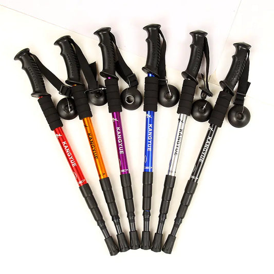 Outdoor Folding Ultra-Light Trekking Poles - 4-Section Aluminum Alloy Hiking Poles 500g | Compact & Portable Mead's Supply & Equipment Outfitters limited