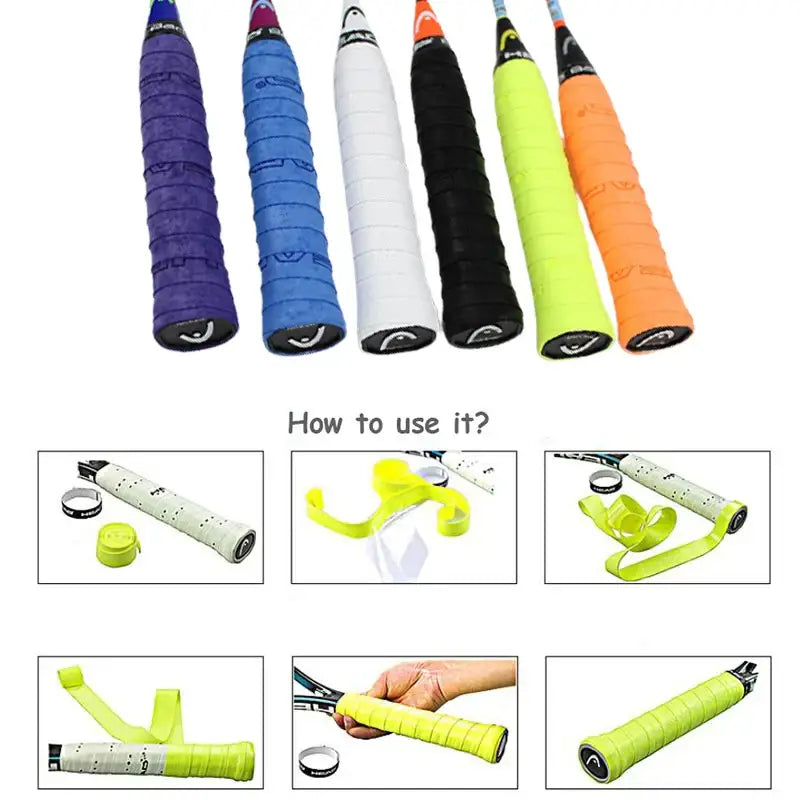 Padel Racket / Tennis Racket Non-Slip Sweat Absorbing Grip Tape (5 Pcs) Habicare