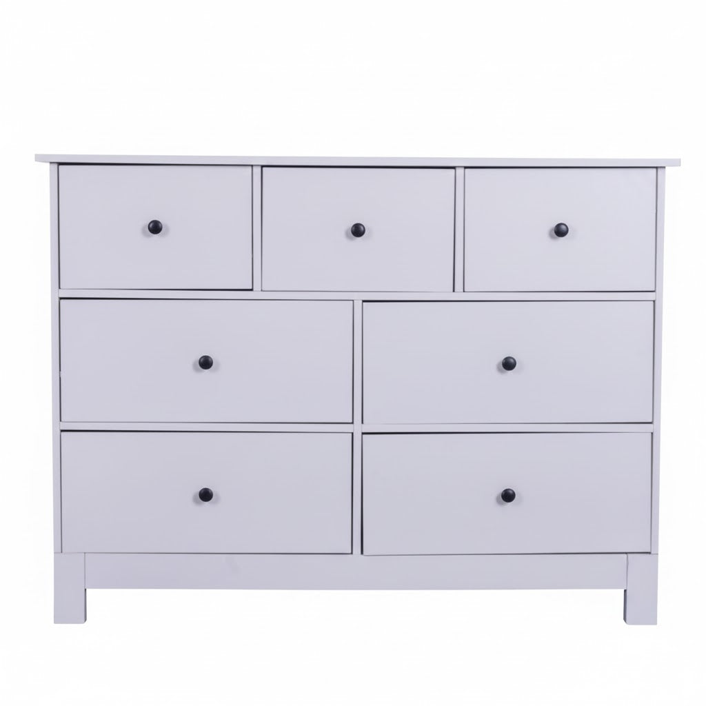 'Pamela' Chest of 7 White Drawers sue-e furniture