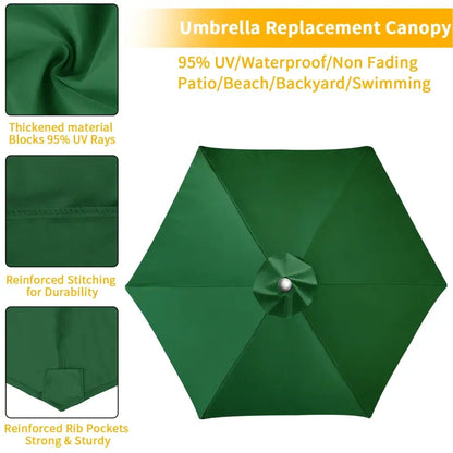 Parasol Replacement Cover – 6 or 8 Ribs (6 colours available) Habicare