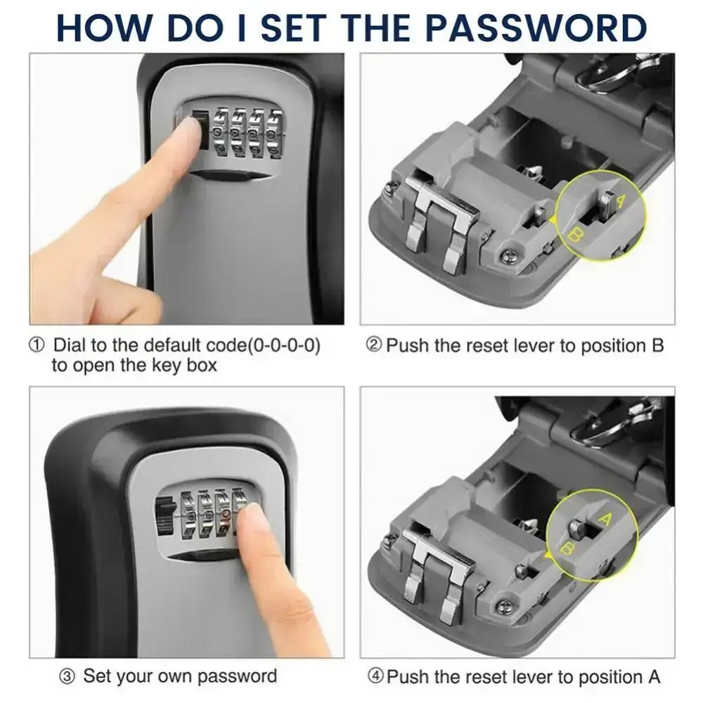 Key Lock Box (available in grey, black, red & blue) Habicare
