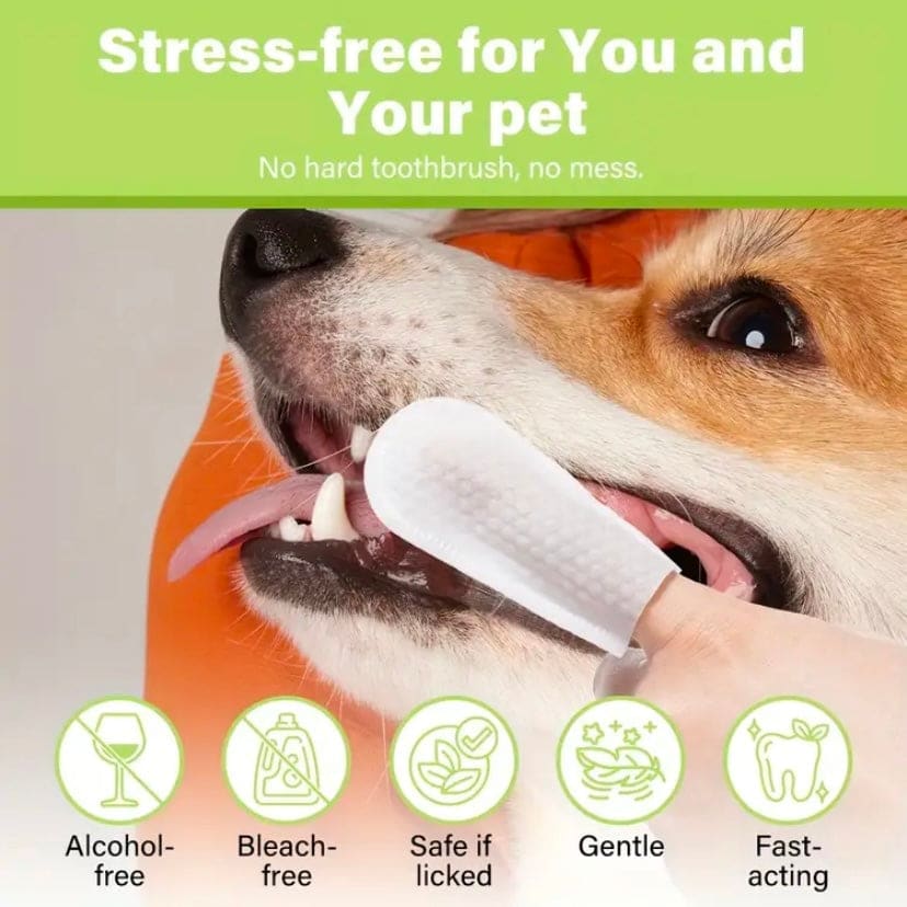 Pet Dental Care Finger Wipes 9eight5