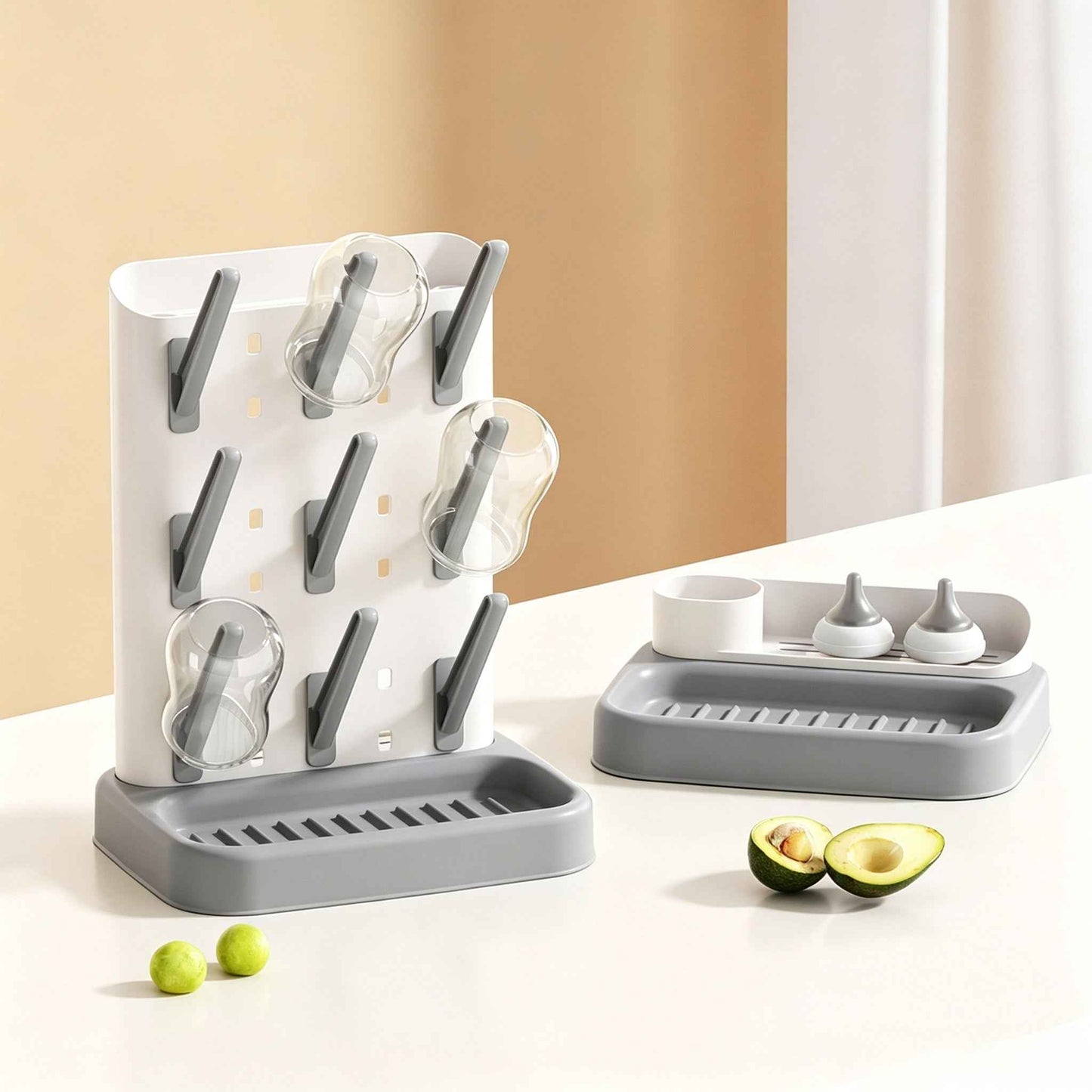 Baby Bottle Drying Rack - Slim, Compact & Organized Storage