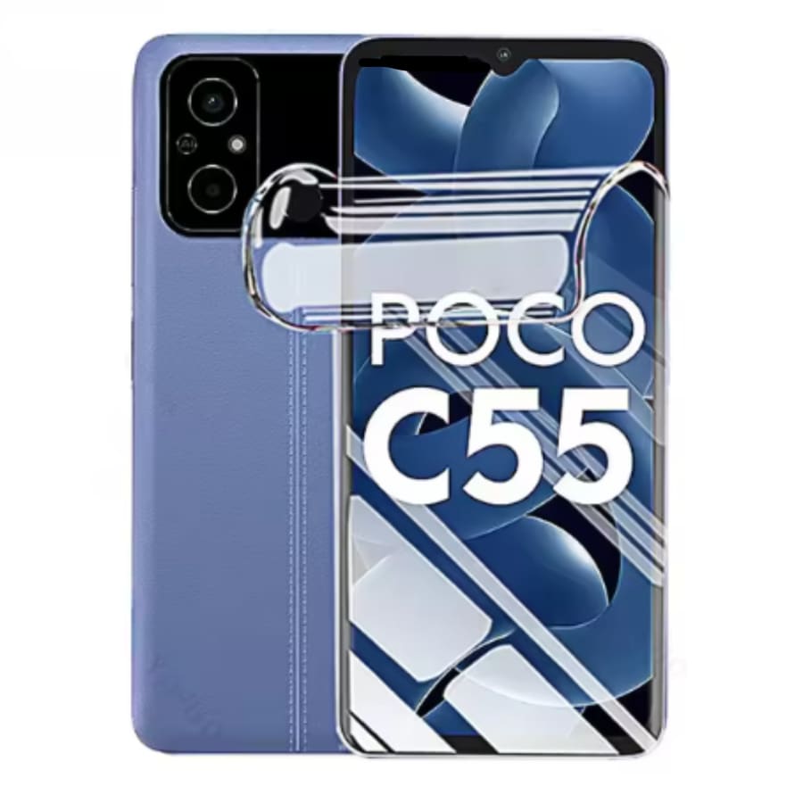 Hydrogel Screen Protector for POCO C55 (Pack of 2) 9eight5