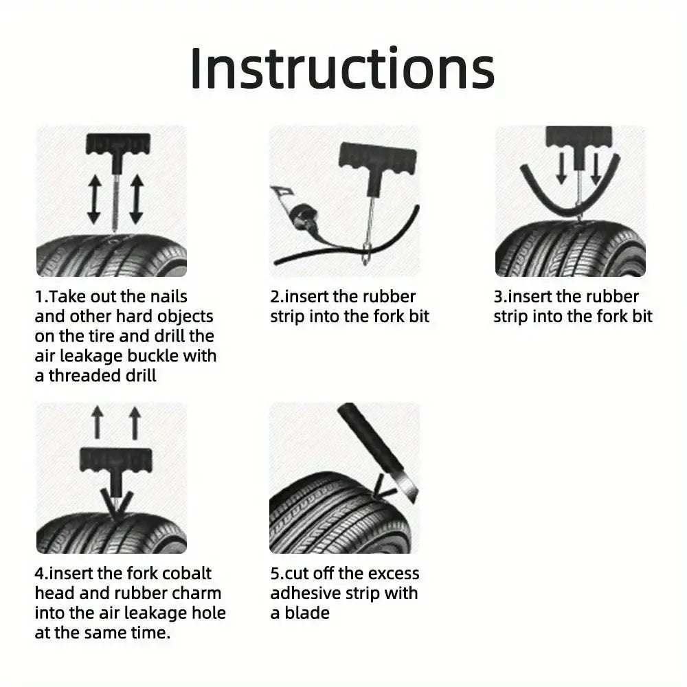 Portable Universal Tyre Emergency Repair Kit (4 types of set available) Habicare