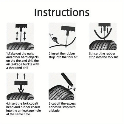 Portable Universal Tyre Emergency Repair Kit (4 types of set available) Habicare