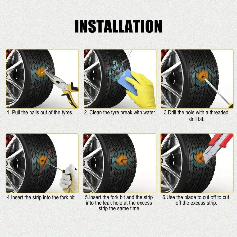 Portable Universal Tyre Emergency Repair Kit (4 types of set available) Habicare