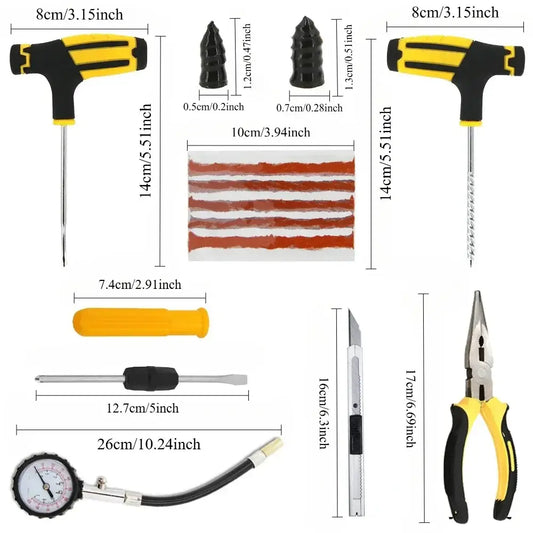 Portable Universal Tyre Emergency Repair Kit (4 types of set available) Habicare