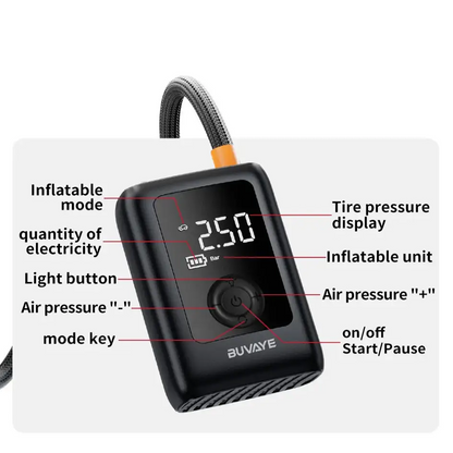Portable Wireless Air Compressor For Tyre Inflation Habicare
