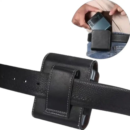 Premium Leather Belt Clip Case (Black) Habicare